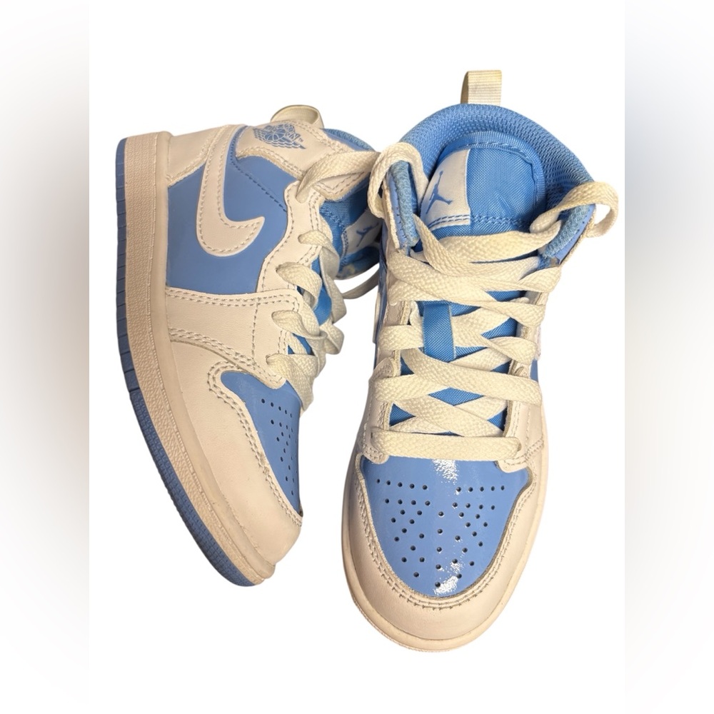Air Jordan 1 Mid Kids‎ blue and white Size 11.5C – Used With Box